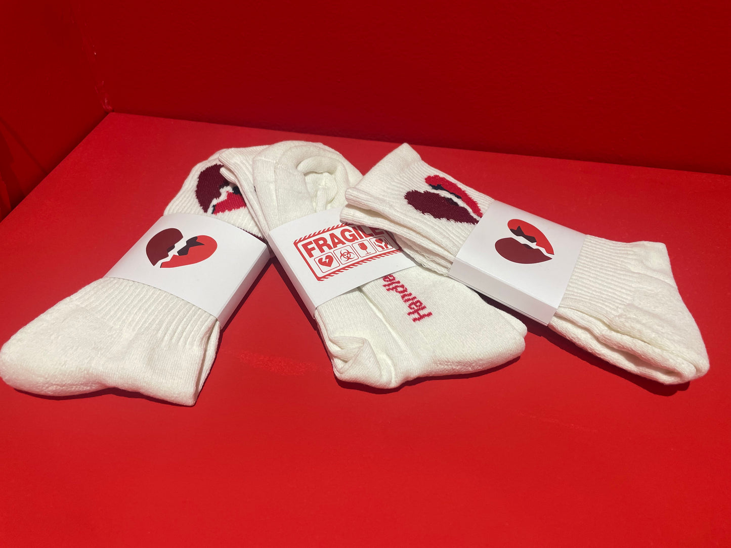 Handle with Care "Heartbeat" Socks