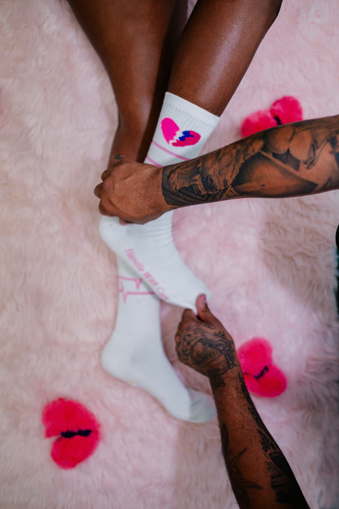 Handle with Care "Heartbeat" Socks