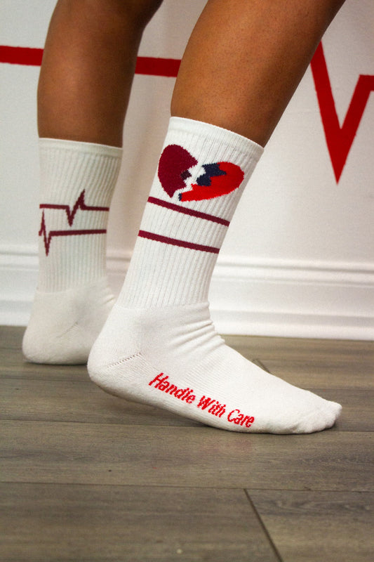 Handle with Care "Heartbeat" Socks