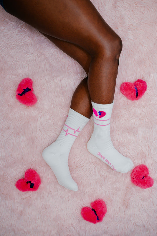 Handle with Care "Heartbeat" Socks